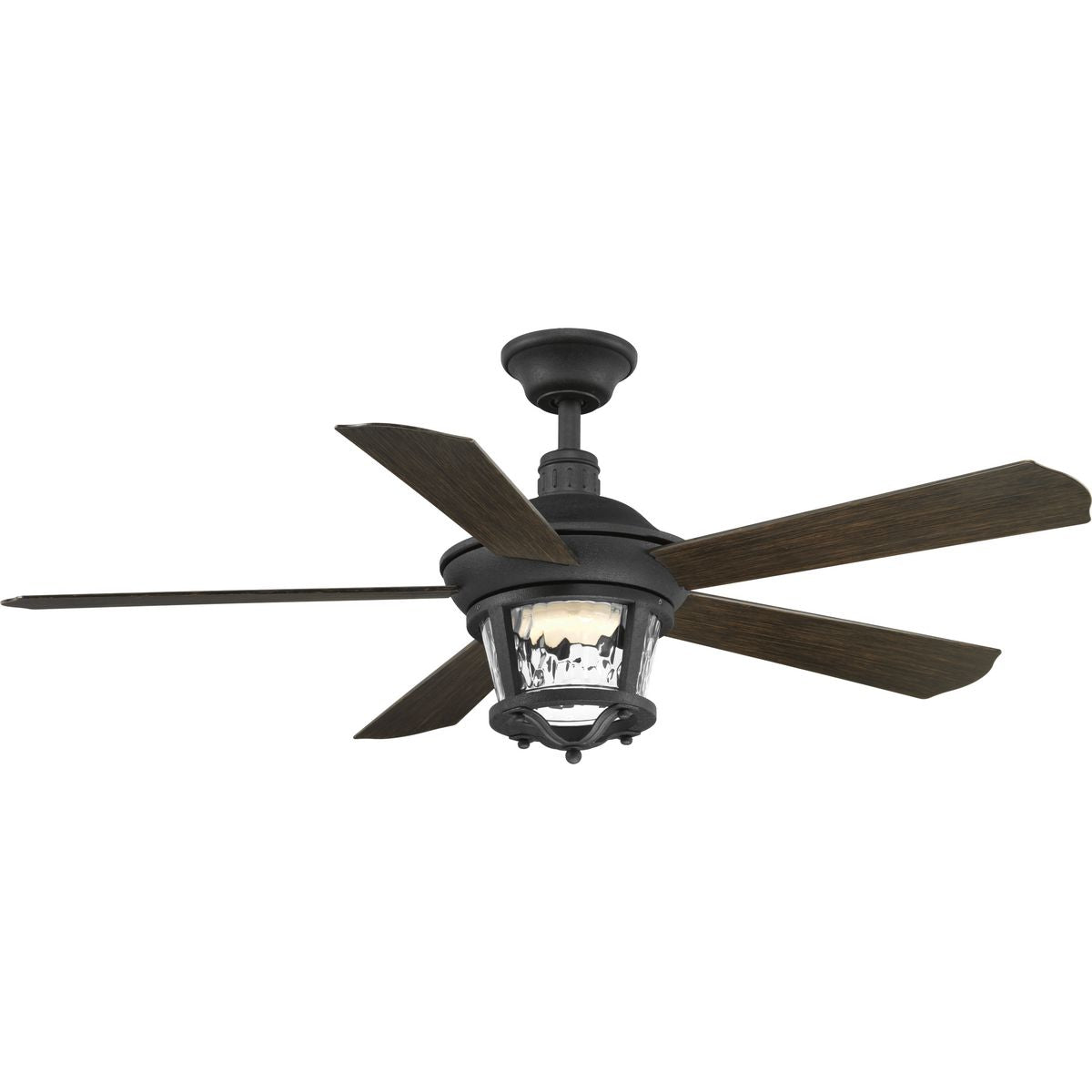 PROGRESS LIGHTING P2576-8030K Forged Black Smyrna Collection Indoor/Outdoor 52" Five Blade Ceiling Fan