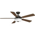 PROGRESS LIGHTING P2578-2030K Antique Bronze Tempt Collection 52" Five Blade Ceiling Fan