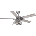 PROGRESS LIGHTING P2584-81 Antique Nickel Greer Collection 54" Five Blade Ceiling Fan