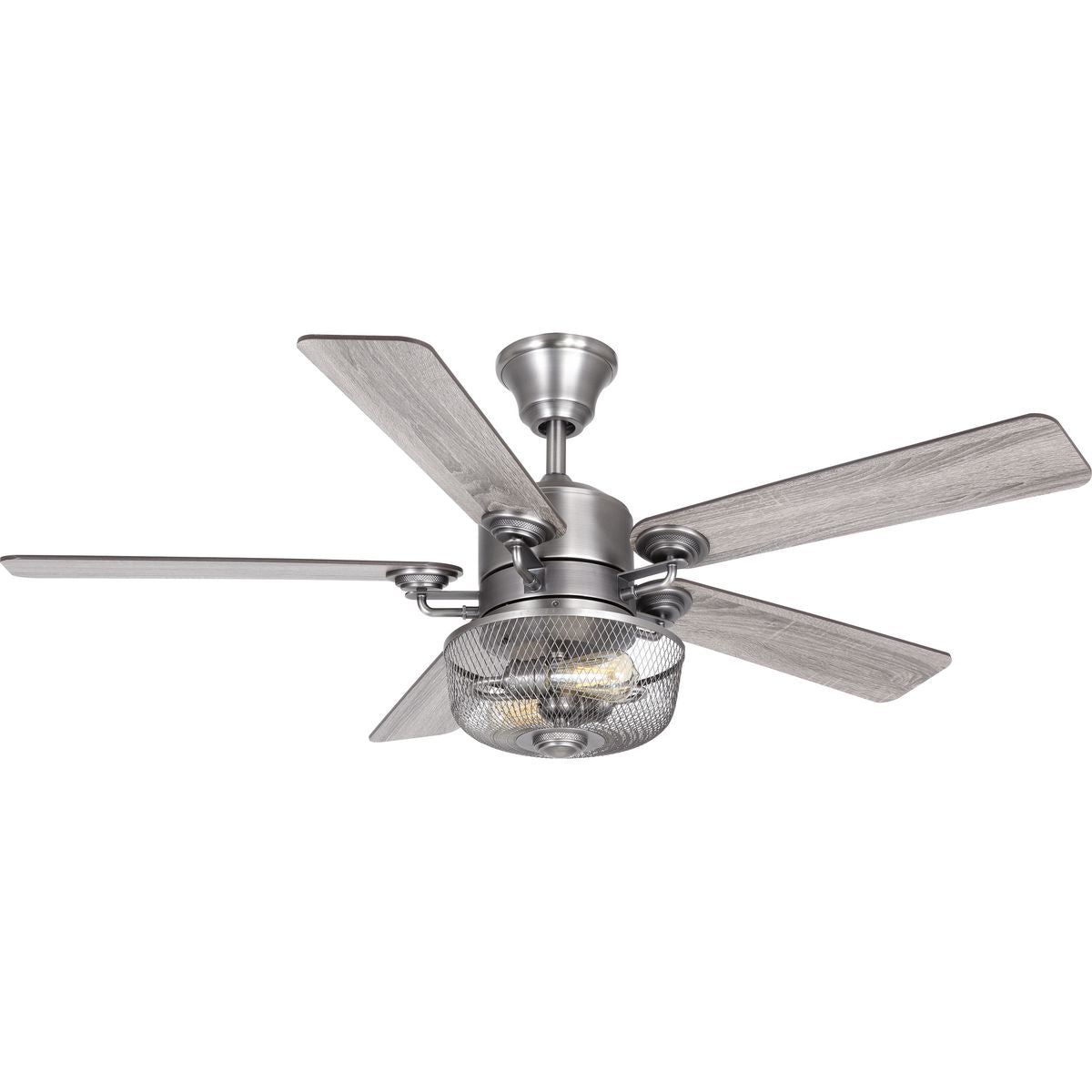 PROGRESS LIGHTING P2584-81 Antique Nickel Greer Collection 54" Five Blade Ceiling Fan