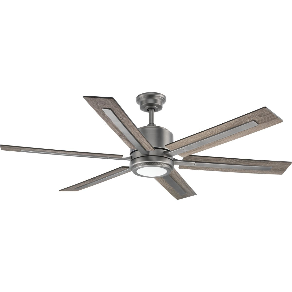 PROGRESS LIGHTING P2586-8130K Antique Nickel Glandon Collection 60" Six Blade Ceiling Fan