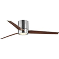 PROGRESS LIGHTING P2588-0930K Brushed Nickel Braden Collection 56" Three-Blade Indoor Hugger Ceiling Fan