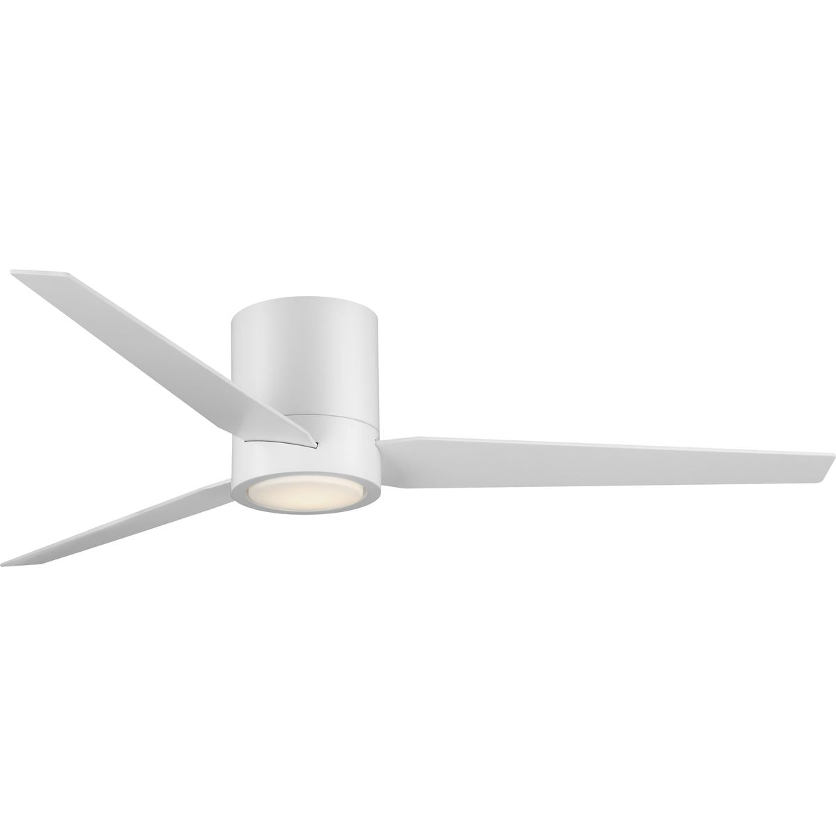 PROGRESS LIGHTING P2588-2830K Satin White Braden 56" Integrated LED Indoor Satin White Mid-Century Modern Ceiling Fan with Light Kit and White Opal Shade and Remote Control