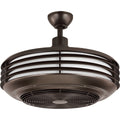 PROGRESS LIGHTING P2594-12930K Architectural Bronze Sanford 24" Enclosed Indoor/Outdoor Ceiling Fan with LED Light