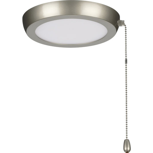 PROGRESS LIGHTING P260002-152-30 Painted Nickel AirPro 7" 1-Light Painted Nickel Edgelit Transitional Ceiling Fan Light Kit and Opal Shade