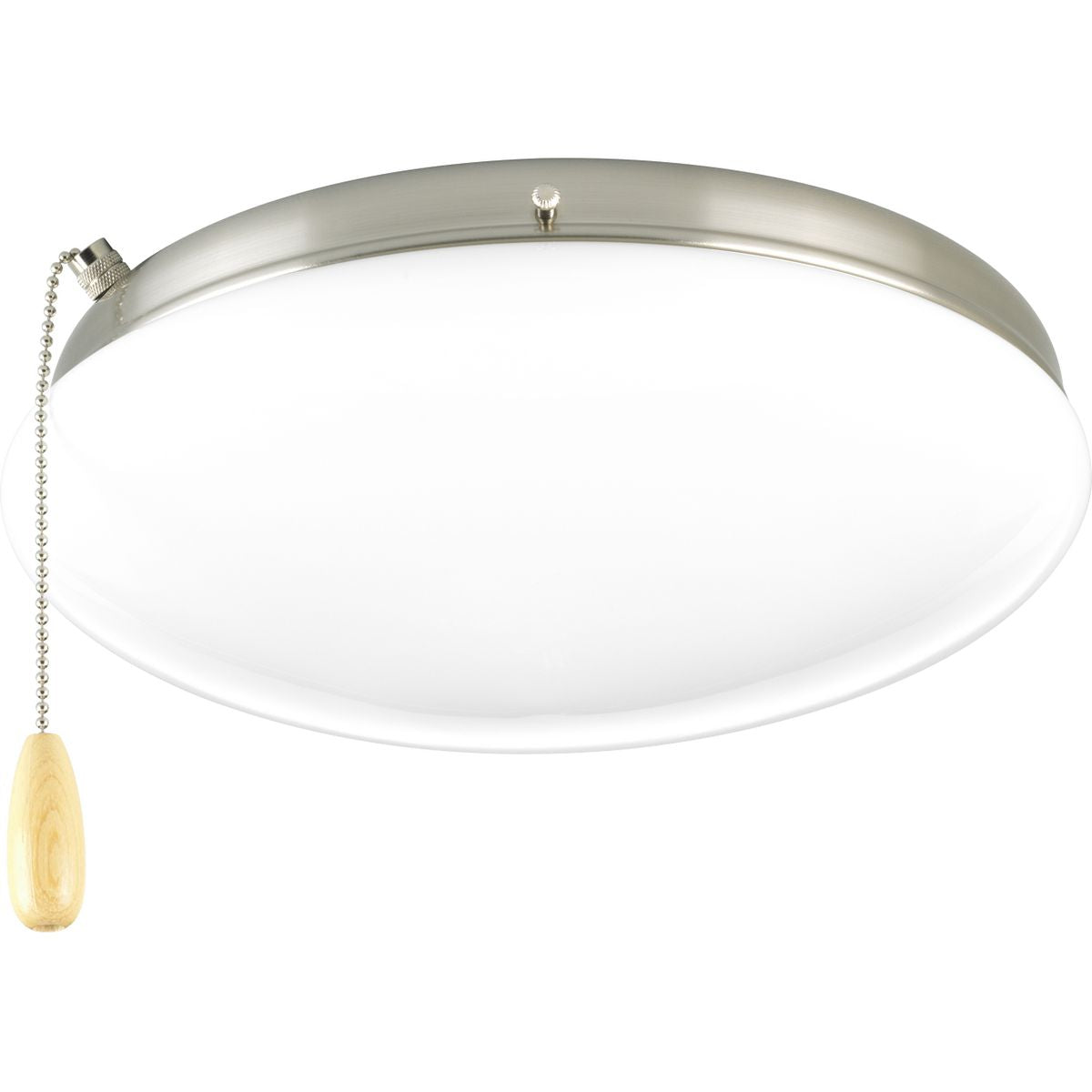 PROGRESS LIGHTING P2602-09WB Brushed Nickel Two-Light Universal Opal Glass Fan Light Kit
