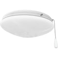 PROGRESS LIGHTING P2602-30WB White Two-Light Universal Opal Glass Fan Light Kit