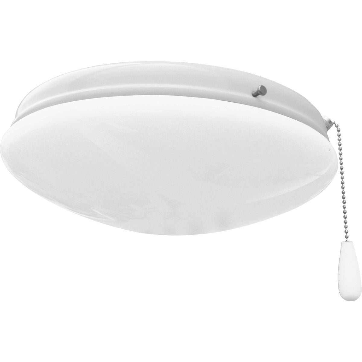 PROGRESS LIGHTING P2602-30WB White Two-Light Universal Opal Glass Fan Light Kit
