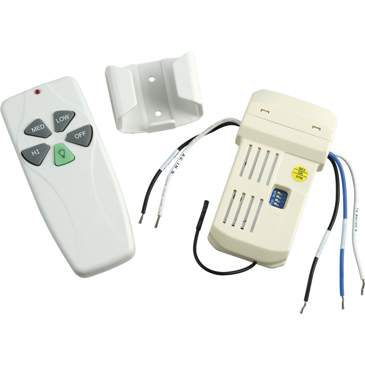PROGRESS LIGHTING P2618-01 White AirPro Collection Ceiling Fan/Light Remote Control