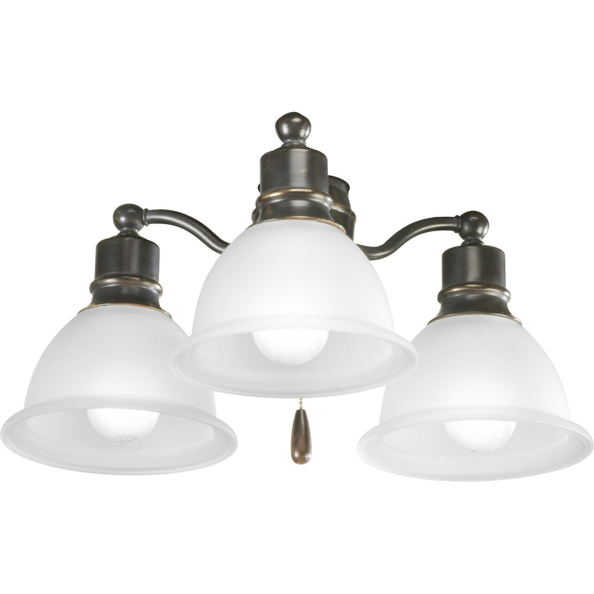 PROGRESS LIGHTING P2623-20WB Antique Bronze Madison Collection Three-Light Ceiling Fan Light