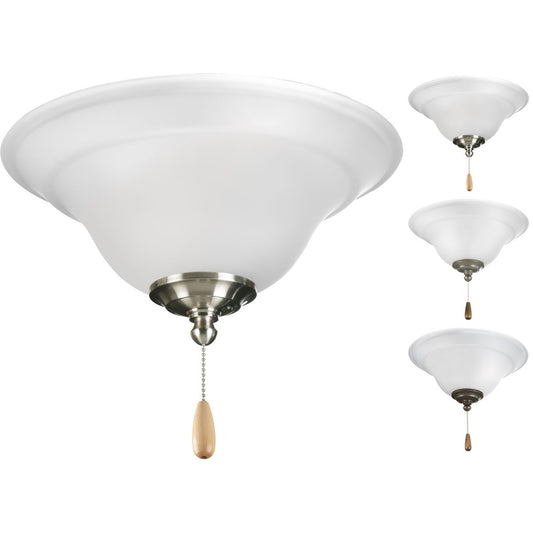 PROGRESS LIGHTING P2628-01WB Unfinished Trinity Collection Two-Light Ceiling Fan Light