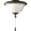 PROGRESS LIGHTING P2636-20WB Antique Bronze AirPro Collection Two-Light Indoor/Outdoor Ceiling Fan Light