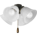 PROGRESS LIGHTING P2643-20WB Antique Bronze AirPro Collection Four-Light Ceiling Fan Light