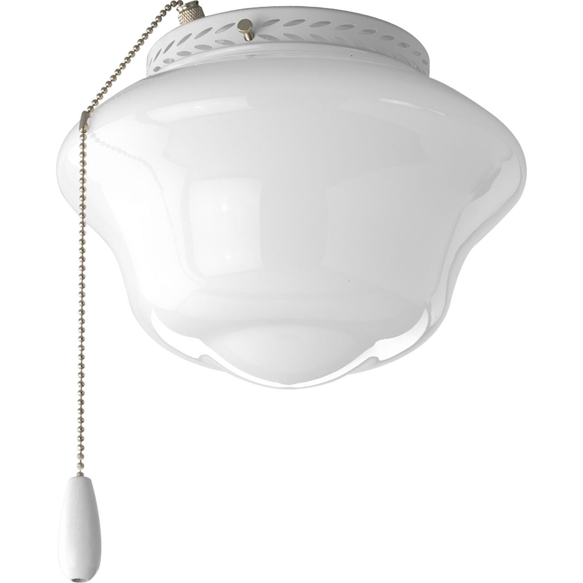 PROGRESS LIGHTING P2644-30WB White AirPro Collection One-Light Ceiling Fan Light
