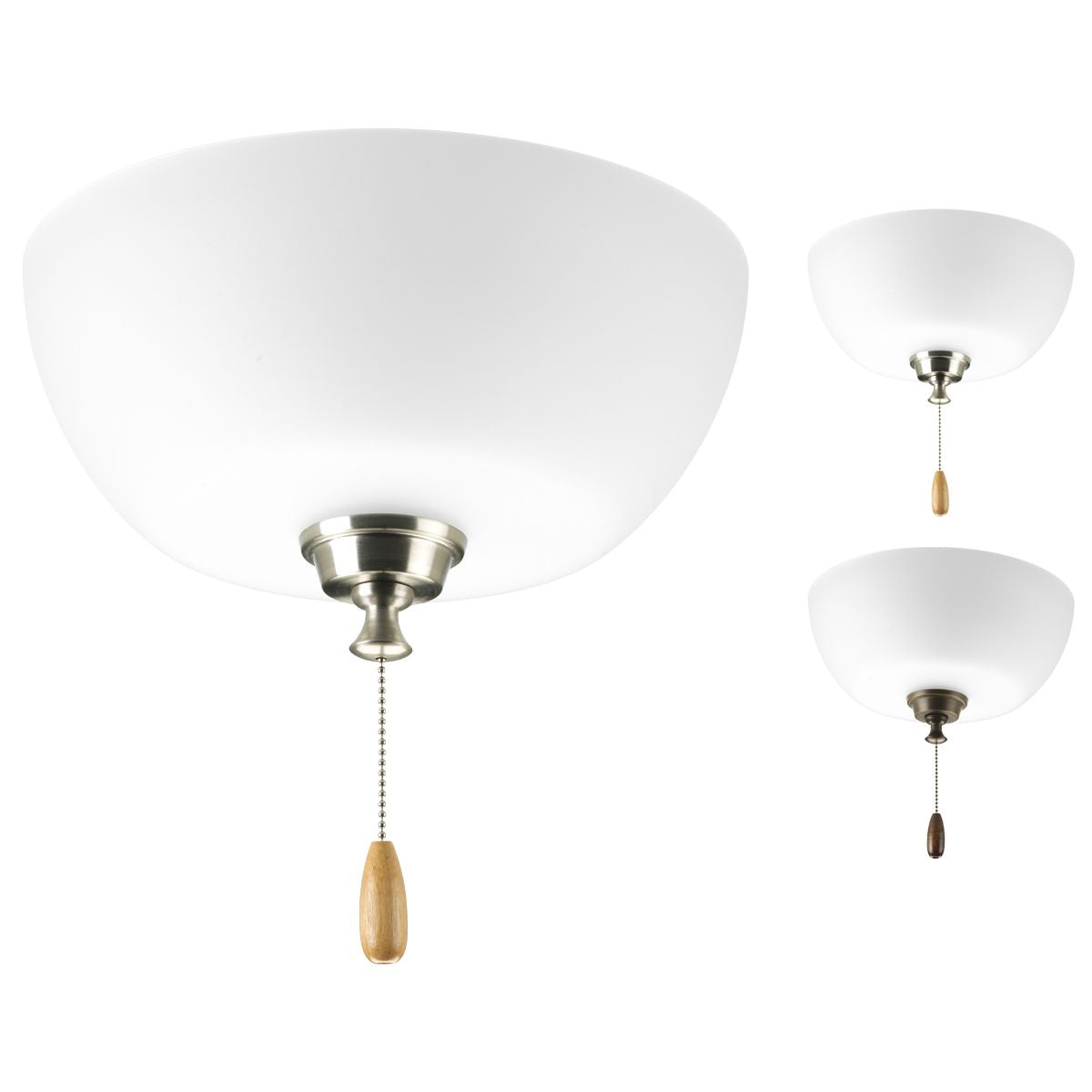 PROGRESS LIGHTING P2649-01WB Unfinished AirPro Collection Two-Light Ceiling Fan Light