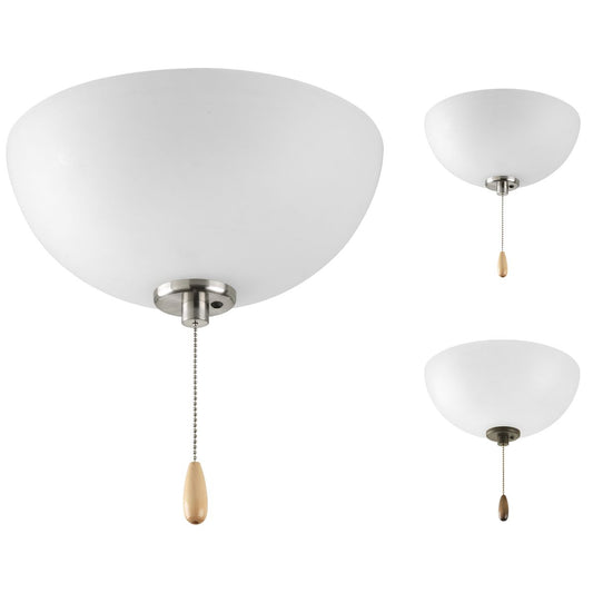 PROGRESS LIGHTING P2650-01WB Antique Bronze;Brushed Nickel Bravo Collection Two-Light Ceiling Fan Light