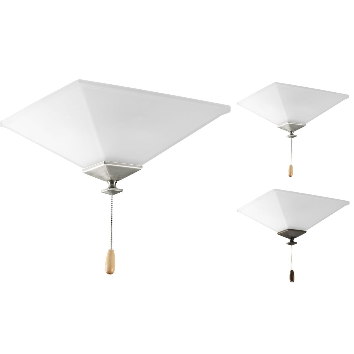 PROGRESS LIGHTING P2654-01WB Unfinished AirPro Universal Two-Light Ceiling Fan Light