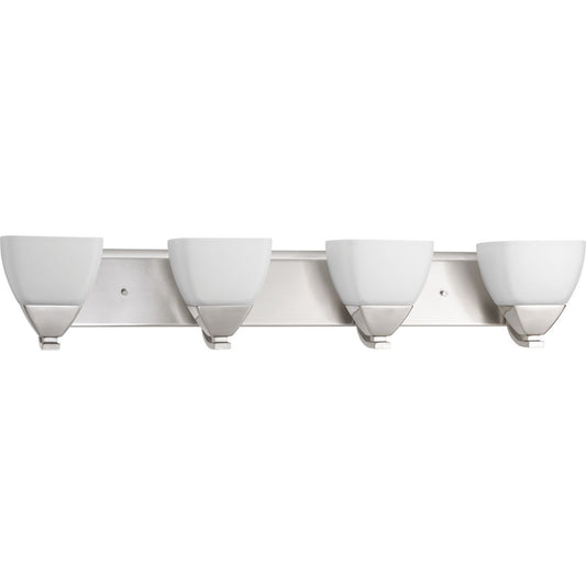PROGRESS LIGHTING P2703-09 Brushed Nickel Appeal Collection Four-Light Bath & Vanity