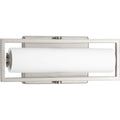 PROGRESS LIGHTING P2781-0930K9 Brushed Nickel Frame LED Collection 12" Linear Vanity Light