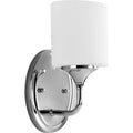 PROGRESS LIGHTING P2801-15 Polished Chrome Lynzie Collection One-Light Polished Chrome Etched Opal Glass Modern Bath Vanity Light