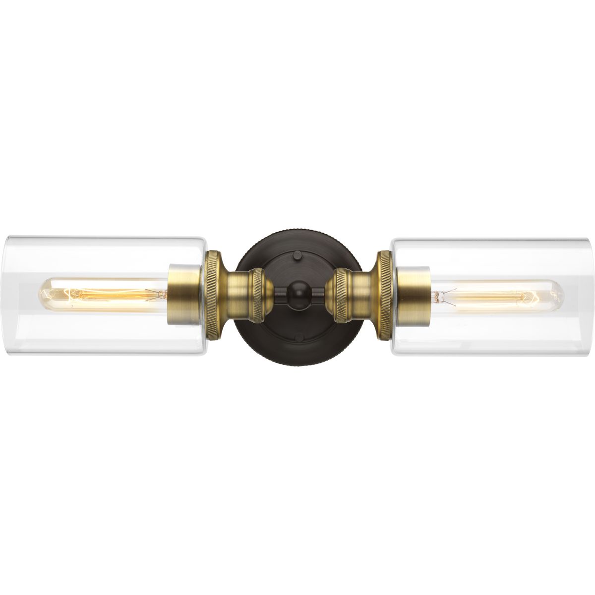 PROGRESS LIGHTING P2809-20 Antique Bronze Archives Collection Two-Light Bath & Vanity