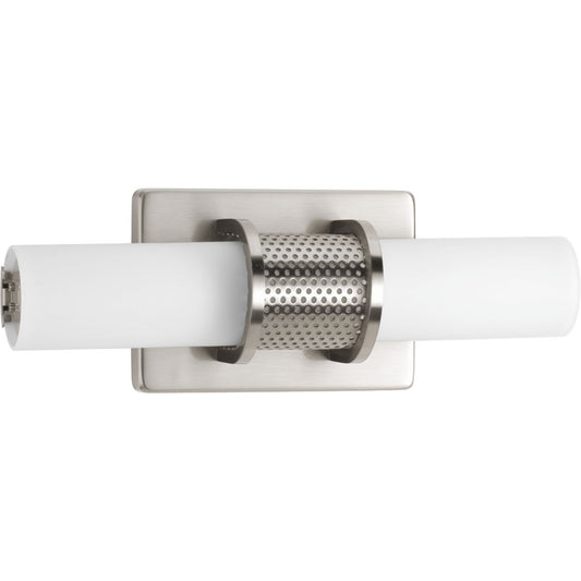PROGRESS LIGHTING P2834-0930K9 Brushed Nickel Truss LED Collection 13" Linear Vanity Light