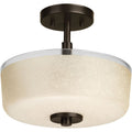 PROGRESS LIGHTING P2851-20 Antique Bronze Alexa Collection Two-Light 12-1/4" Semi-Flush