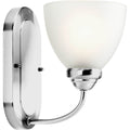 PROGRESS LIGHTING P2913-15 Polished Chrome Heart Collection One-Light Polished Chrome Etched Glass Farmhouse Bath Vanity Light