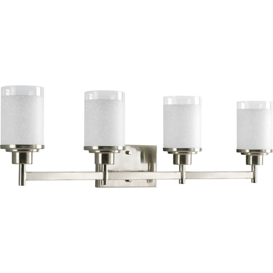 PROGRESS LIGHTING P2998-09 Brushed Nickel Alexa Collection Four-Light Bath & Vanity