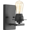 PROGRESS LIGHTING P300008-143 Graphite Debut Collection One-Light Graphite Farmhouse Bath Vanity Light