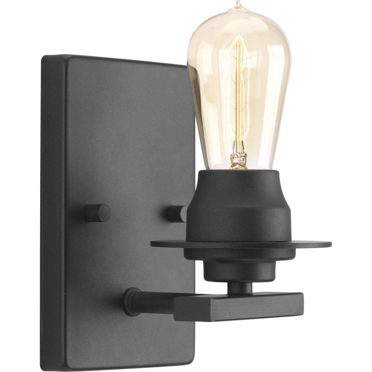 PROGRESS LIGHTING P300008-143 Graphite Debut Collection One-Light Graphite Farmhouse Bath Vanity Light