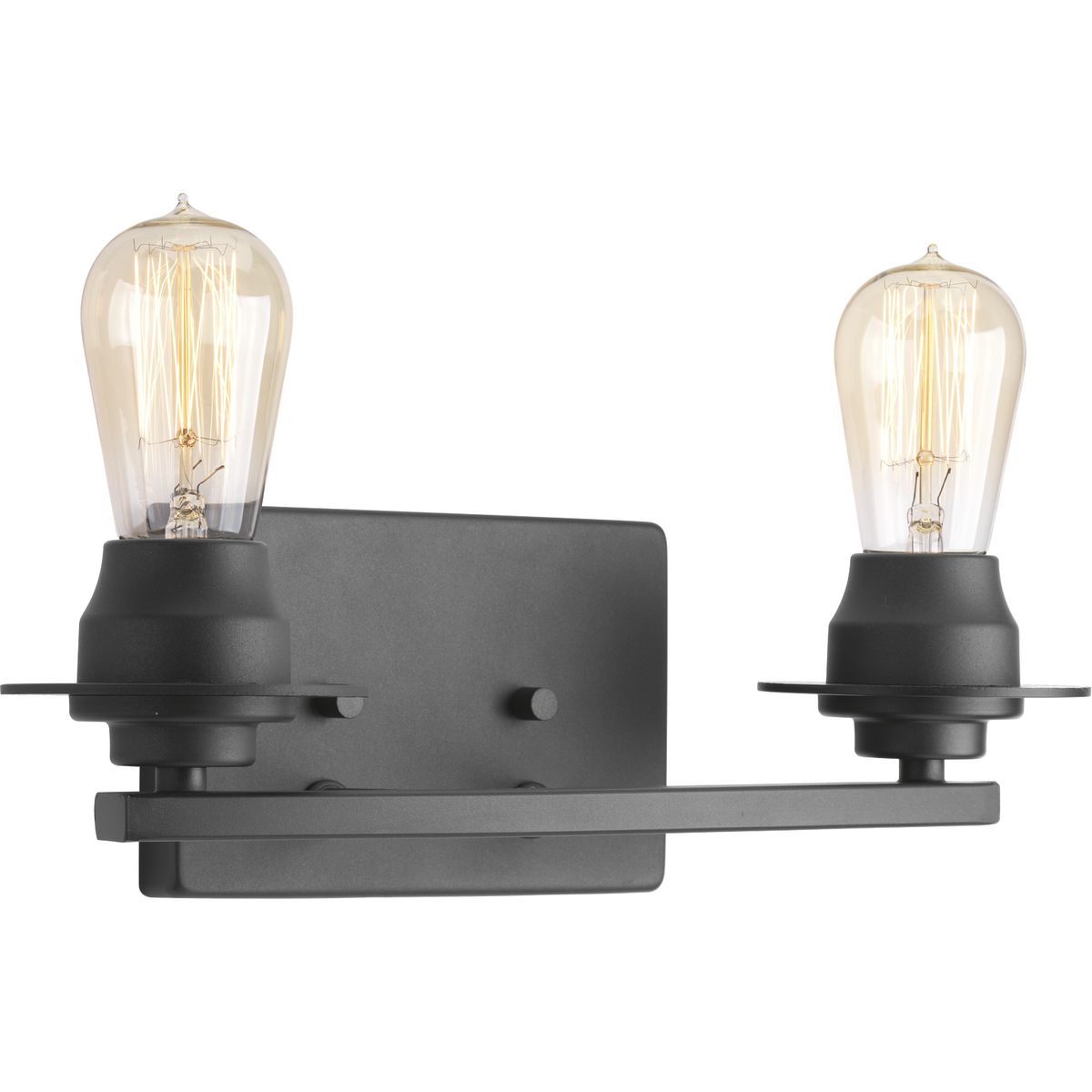 PROGRESS LIGHTING P300009-143 Graphite Debut Collection Two-Light Graphite Farmhouse Bath Vanity Light