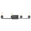 PROGRESS LIGHTING P300011-143 Graphite Debut Collection Four-Light Graphite Farmhouse Bath Vanity Light