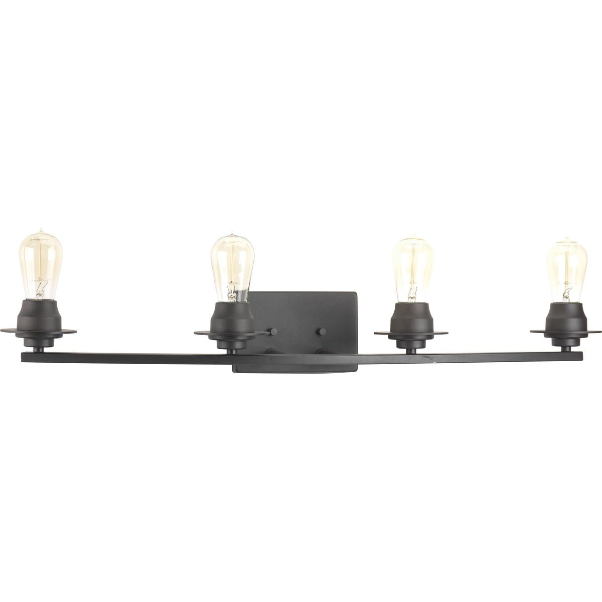 PROGRESS LIGHTING P300011-143 Graphite Debut Collection Four-Light Graphite Farmhouse Bath Vanity Light