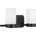 PROGRESS LIGHTING P300021-031 Matte Black Elevate Collection Two-Light Bath & Vanity