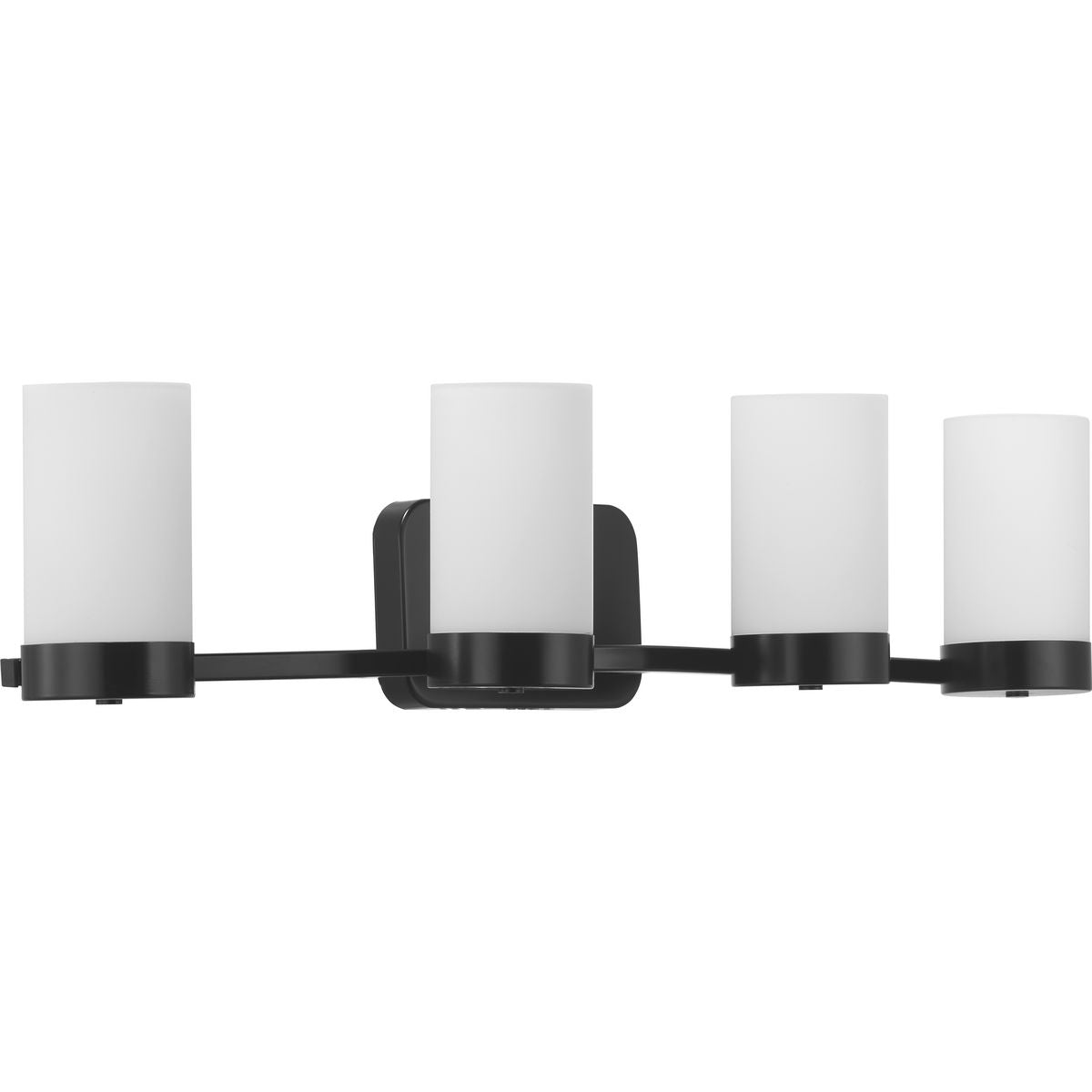 PROGRESS LIGHTING P300023-031 Matte Black Elevate Collection Four-Light. Bath & Vanity