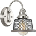 PROGRESS LIGHTING P300042-009 Brushed Nickel Tilley Collection One-Light Brushed Nickel Coastal Bath Vanity Light