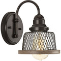 PROGRESS LIGHTING P300042-020 Antique Bronze Tilley Collection One-Light Antique Bronze Coastal Bath Vanity Light