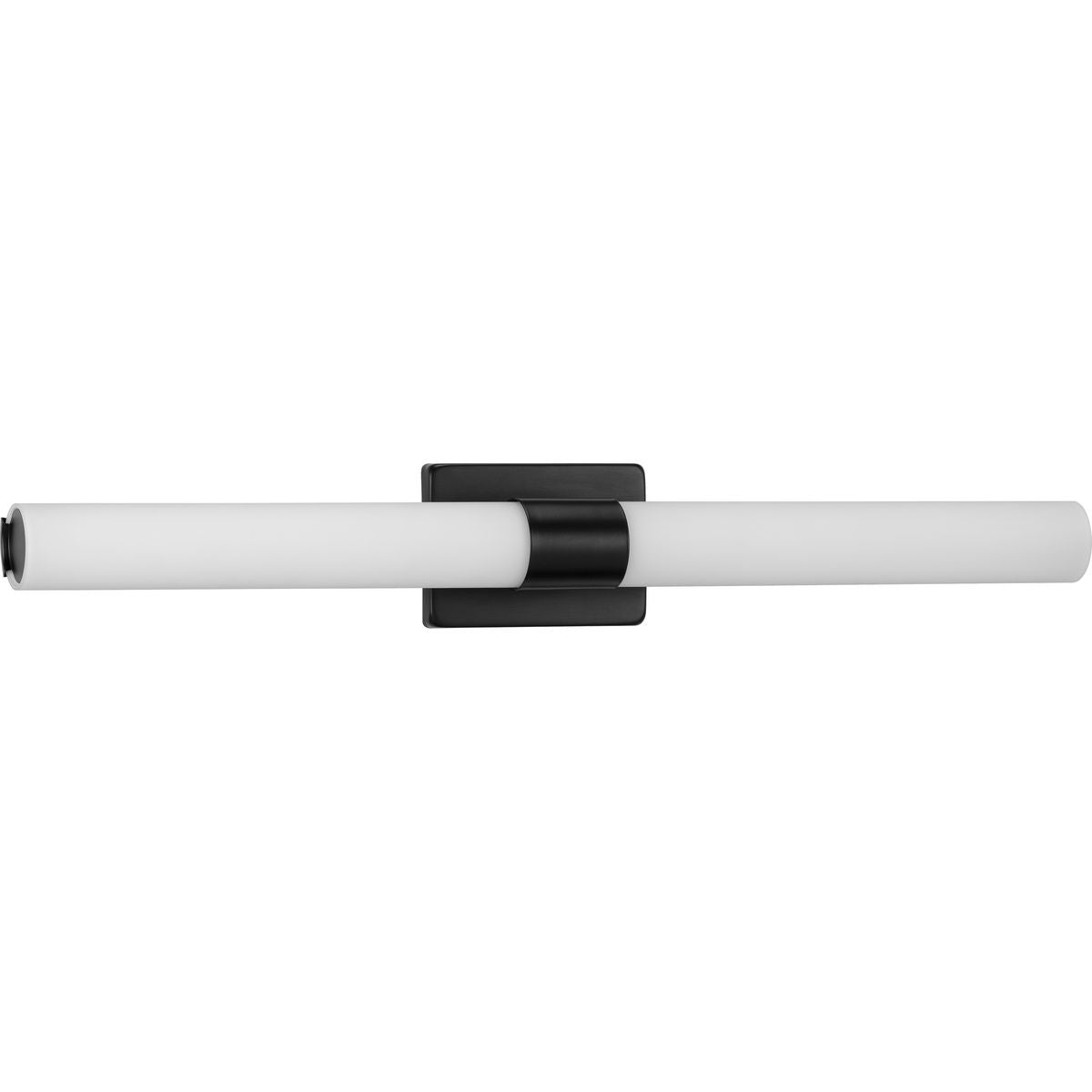 PROGRESS LIGHTING P300151-031-30 Matte Black Blanco LED Collection 32" Matte Black Etched White Glass Modern Bath Vanity Light