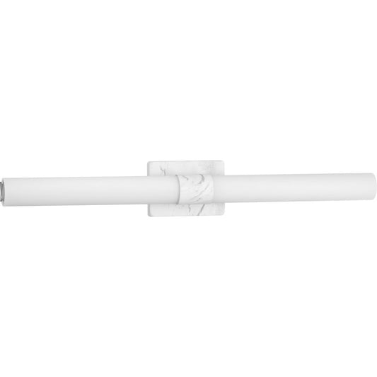 PROGRESS LIGHTING P300151-150-30 Faux White Marble Blanco LED Collection Faux White Marble 32" Linear LED Bath
