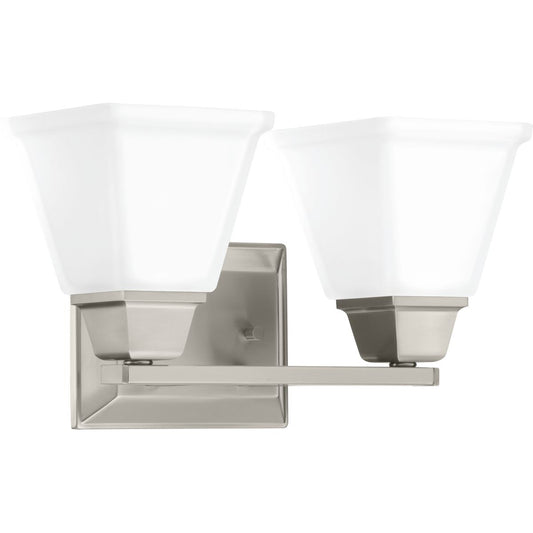 PROGRESS LIGHTING P300159-009 Brushed Nickel Clifton Heights Collection Two-Light Bath & Vanity