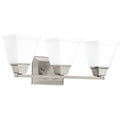 PROGRESS LIGHTING P300160-009 Brushed Nickel Clifton Heights Collection Three-Light Bath & Vanity