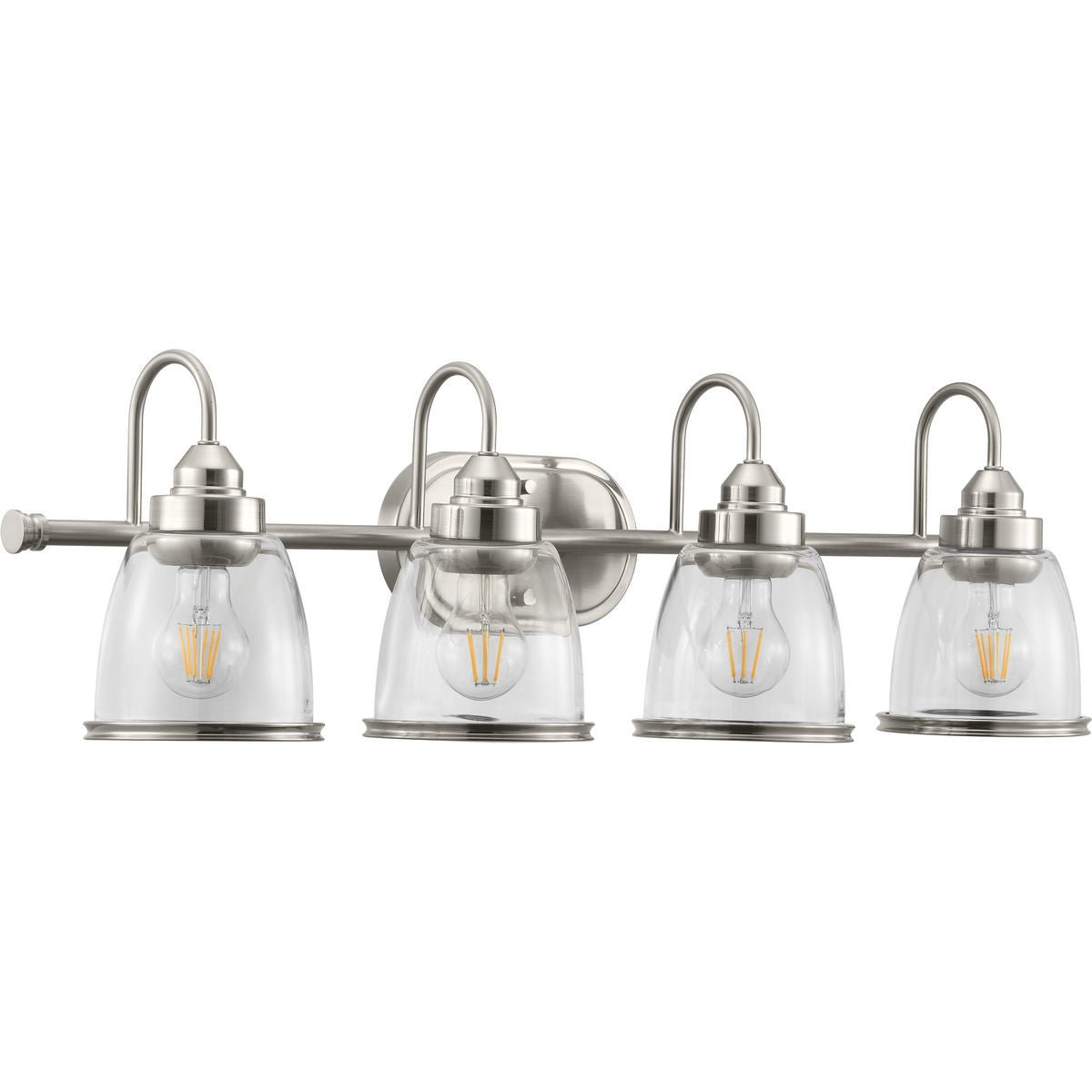 PROGRESS LIGHTING P300181-009 Brushed Nickel Saluda Collection Four-Light Bath & Vanity