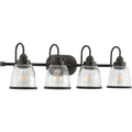 PROGRESS LIGHTING P300181-020 Antique Bronze Saluda Collection Four-Light Bath & Vanity