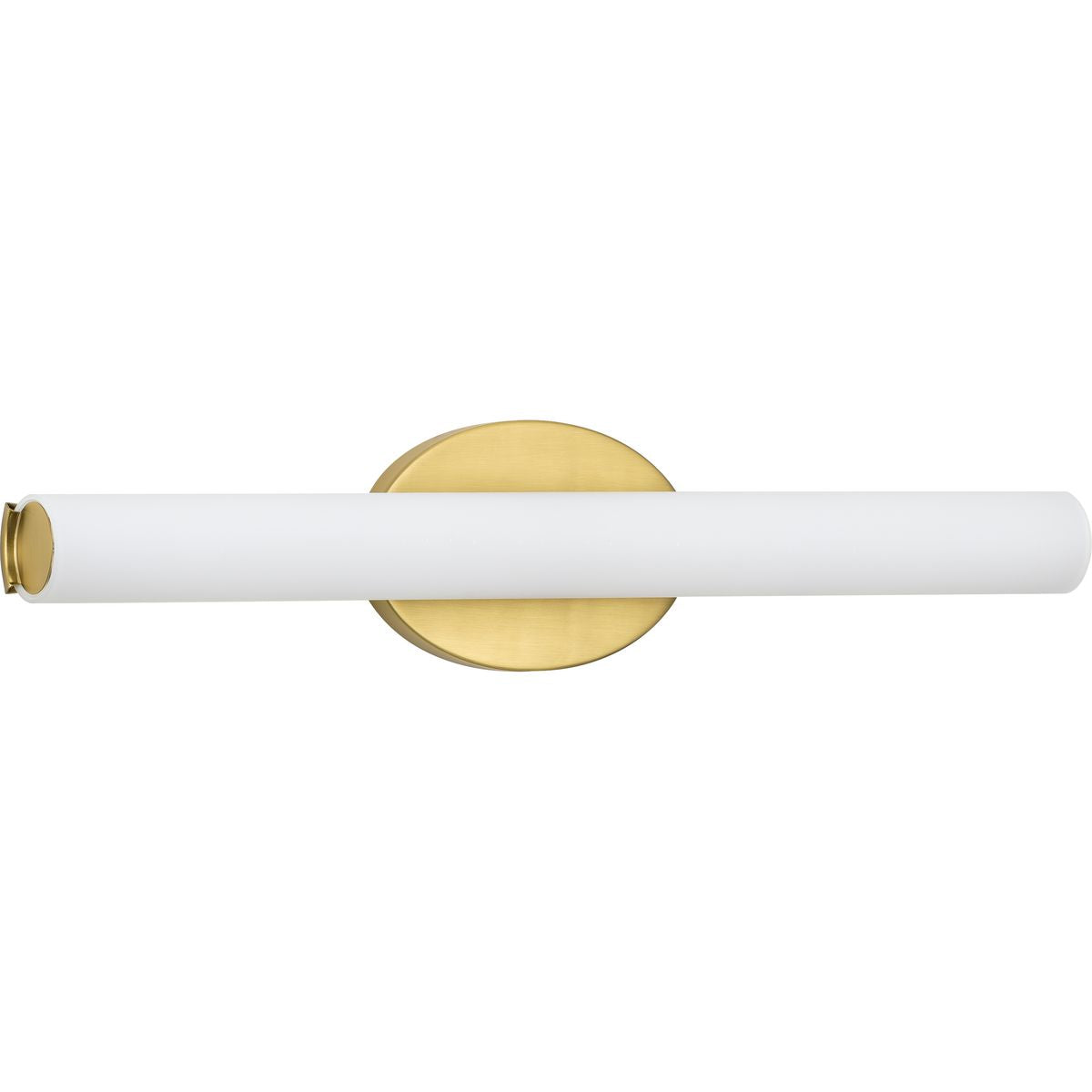 PROGRESS LIGHTING P300183-012-30 Satin Brass Parallel LED Collection 22" Satin Brass Etched White Glass Mid-Century Modern Bath Vanity Light