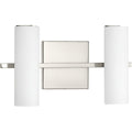 PROGRESS LIGHTING P300186-009-30 Brushed Nickel Colonnade LED Collection Two-Light LED Bath & Vanity