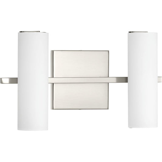 PROGRESS LIGHTING P300186-009-30 Brushed Nickel Colonnade LED Collection Two-Light LED Bath & Vanity