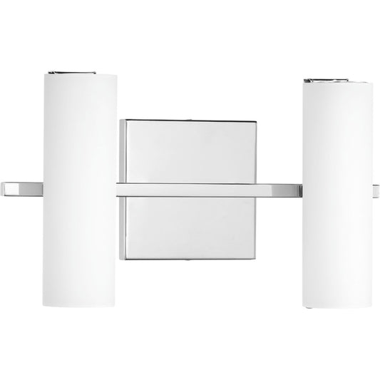 PROGRESS LIGHTING P300186-015-30 Polished Chrome Colonnade LED Collection Two-Light LED Bath & Vanity