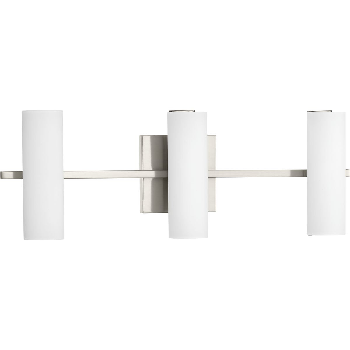 PROGRESS LIGHTING P300187-009-30 Brushed Nickel Colonnade LED Collection Three-Light LED Bath & Vanity