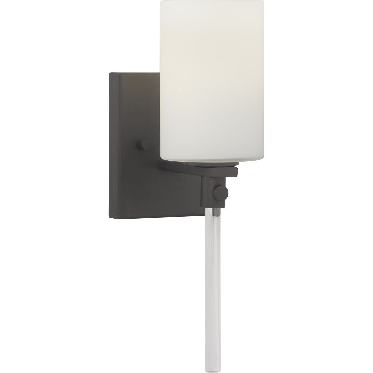PROGRESS LIGHTING P300197-031 Matte Black Lisbon Collection One-Light Bath & Vanity